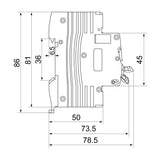 Automatsäkring 1-Polig 10A Typ C Rutab RSC-110 Normprodukter Solproffset